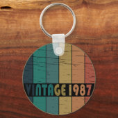 geboren 1987 Vintage Geburtstagsgeschenke Schlüsselanhänger (Vorderseite)
