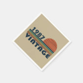 geboren 1987 Vintage Geburtstagsparty Serviette (Ecke)