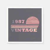 geboren 1987 Vintage Geburtstagsparty Serviette (Vorderseite)
