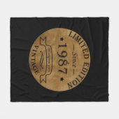 geboren 1987 Vintager Geburtstag Fleecedecke (Vorderseite (Horizontal))
