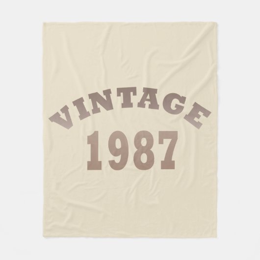geboren 1987 Vintager Geburtstag Fleecedecke (Vorderseite)