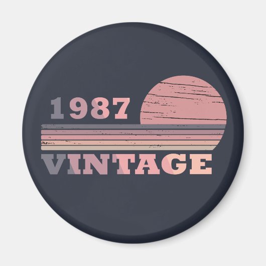 geboren 1987 Vintager Geburtstag Magnet (Vorne)