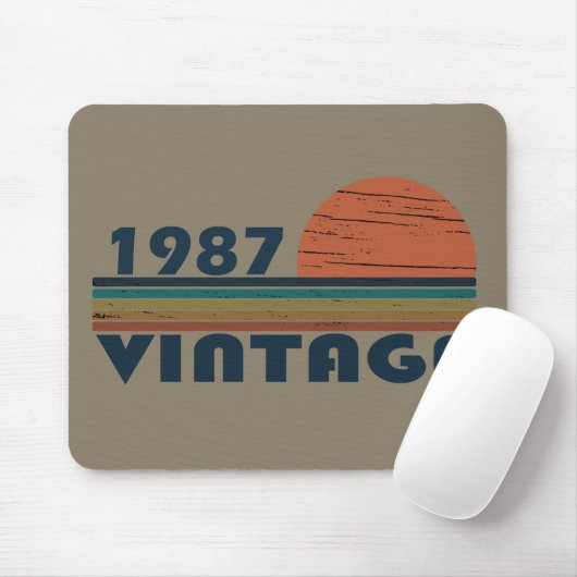 geboren 1987 Vintager Geburtstag Mousepad (Mit Mouse)