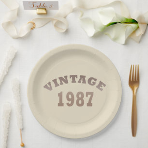 geboren 1987 Vintager Geburtstag Pappteller