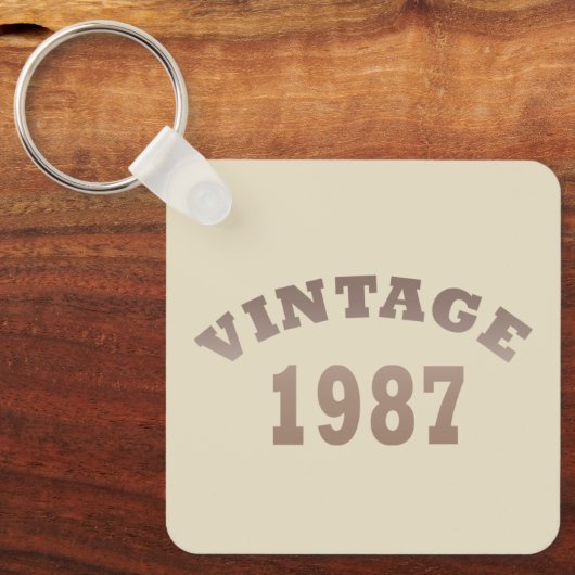 geboren 1987 Vintager Geburtstag Schlüsselanhänger (Vorderseite)