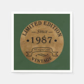 geboren 1987 Vintager Geburtstag Serviette (Vorderseite)