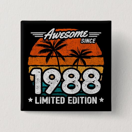 Geboren 1988 Limited Edition Retro Phantastisch se Button (Vorderseite)