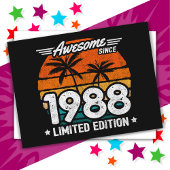 Geboren 1988 Limited Edition Retro Phantastisch se Postkarte