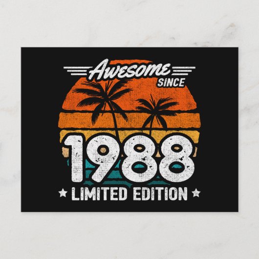 Geboren 1988 Limited Edition Retro Phantastisch se Postkarte (Vorderseite)