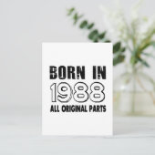 Geboren 1988 postkarte (Stehend Vorderseite)
