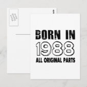 Geboren 1988 postkarte (Vorne/Hinten)