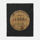 geboren 1988 Vintager Geburtstag Fleecedecke (Vorderseite)