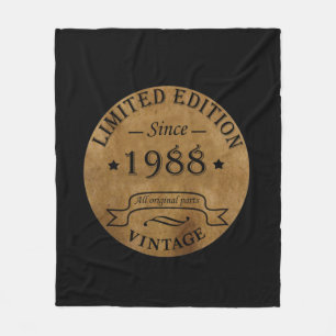 geboren 1988 Vintager Geburtstag Fleecedecke