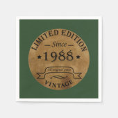 geboren 1988 Vintager Geburtstag Serviette (Vorderseite)