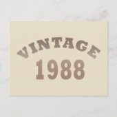 geboren 1988 Vintages Geburtstagsgeschenk Feiertagspostkarte (Vorderseite)