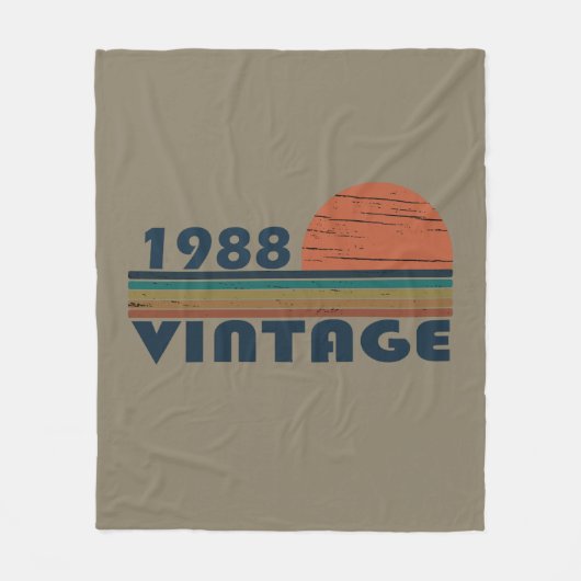 Geboren 1988 Vintages Geburtstagsgeschenk Fleecedecke (Vorderseite)