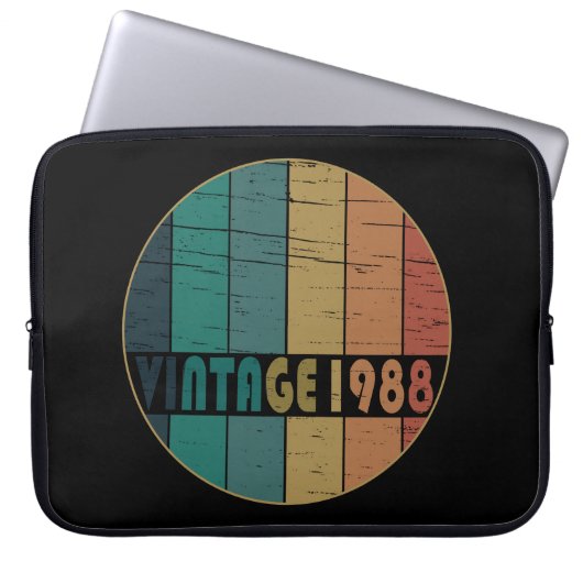 Geboren 1988 Vintages Geburtstagsgeschenk Laptopschutzhülle (Vorderseite)