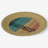 Geboren 1988 Vintages Geburtstagsgeschenk Pappteller (Schrägansicht)