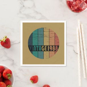 Geboren 1988 Vintages Geburtstagsgeschenk Serviette