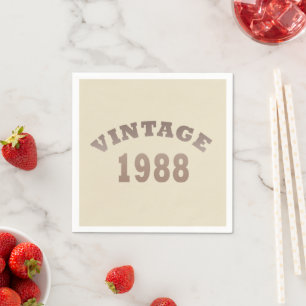 geboren 1988 Vintages Geburtstagsgeschenk Serviette