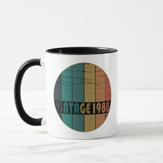 Geboren 1988 Vintages Geburtstagsgeschenk Tasse (Links)