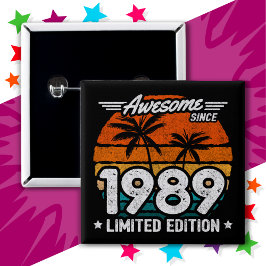 Geboren 1989 Limited Edition Retro Phantastisch se Button
