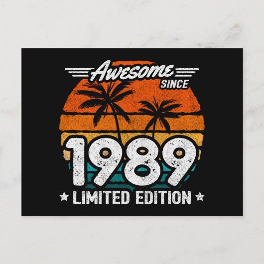 Geboren 1989 Limited Edition Retro Phantastisch se Postkarte (Vorderseite)