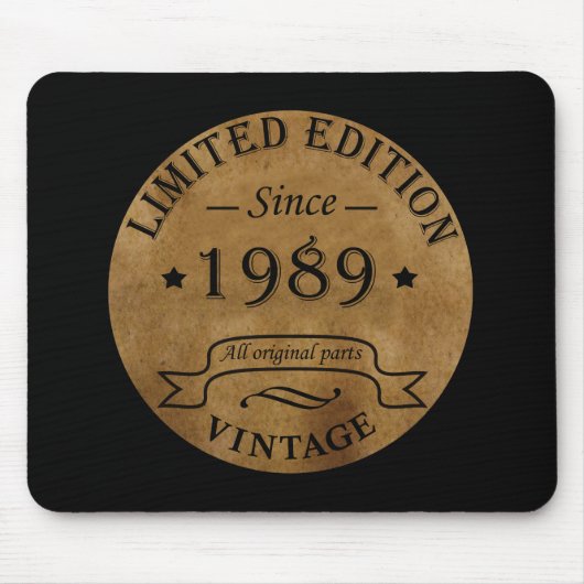 geboren 1989 Vintager Geburtstag Mousepad (Vorne)