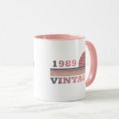 geboren 1989 Vintager Geburtstag Tasse (VorderseiteRechts)