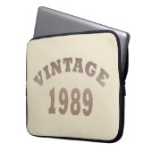 geboren 1989 Vintages Geburtstagsgeschenk Laptopschutzhülle (Vorderseite Links)