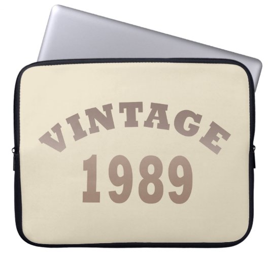 geboren 1989 Vintages Geburtstagsgeschenk Laptopschutzhülle (Vorderseite)