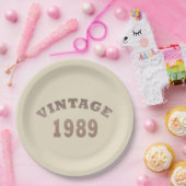 geboren 1989 Vintages Geburtstagsgeschenk Pappteller (Party)