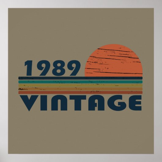 Geboren 1989 Vintages Geburtstagsgeschenk Poster (Vorne)