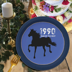 Geboren 1990 - Geburtstagsparty der Besten / Pferd Pappteller