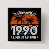 Geboren 1990 Limited Edition Retro Phantastisch se Button (Vorderseite)