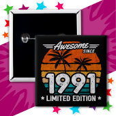 Geboren 1991 Limited Edition Retro Phantastisch se Button