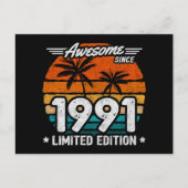 Geboren 1991 Limited Edition Retro Phantastisch se Postkarte (Vorderseite)