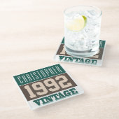 Geboren 1992 mit Christlichem Namen Glasuntersetzer (Schrägansicht)