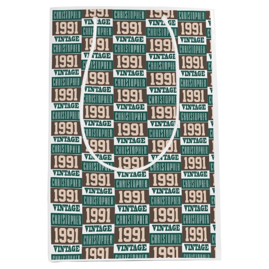 Geboren 1992 mit Christlichem Namen Mittlere Geschenktüte (Vorderseite)