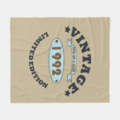 geboren 1992 Vintage Geburtstagsgeschenke Fleecedecke (Vorderseite (Horizontal))