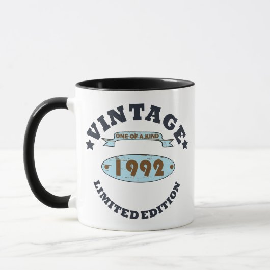 geboren 1992 Vintage Geburtstagsgeschenke Tasse (Links)