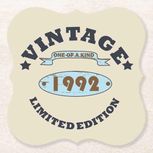 geboren 1992 Vintage Geburtstagsgeschenke Untersetzer (Vorderseite)