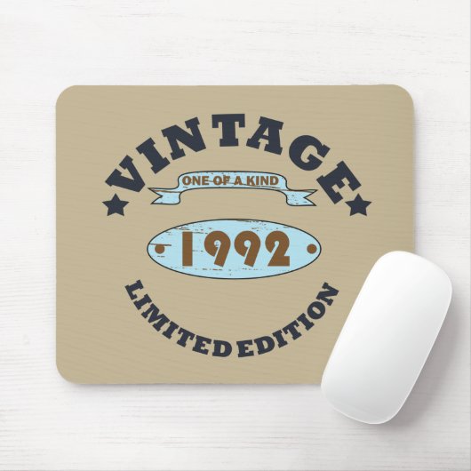 geboren 1992 Vintager Geburtstag Mousepad (Mit Mouse)