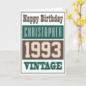 Geboren 1993 Grußkarte Karte (Gelbe Blume)