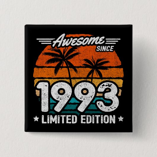 Geboren 1993 Limited Edition Retro Phantastisch se Button (Vorderseite)