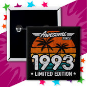 Geboren 1993 Limited Edition Retro Phantastisch se Button