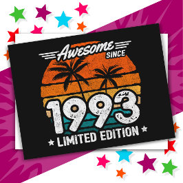 Geboren 1993 Limited Edition Retro Phantastisch se Postkarte