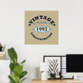 geboren 1993 Vintager Geburtstag Poster (Heimbüro)