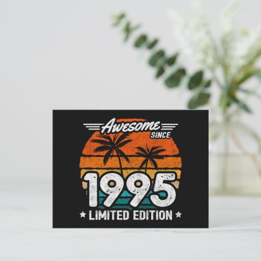 Geboren 1995 Limited Edition Retro Phantastisch se Postkarte (Stehend Vorderseite)