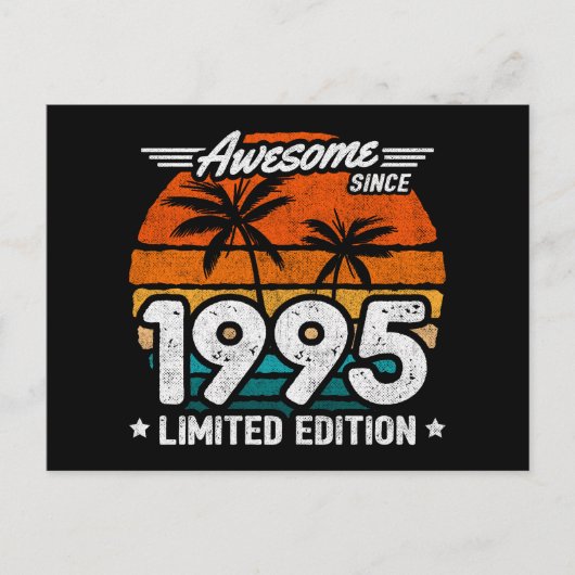 Geboren 1995 Limited Edition Retro Phantastisch se Postkarte (Vorderseite)